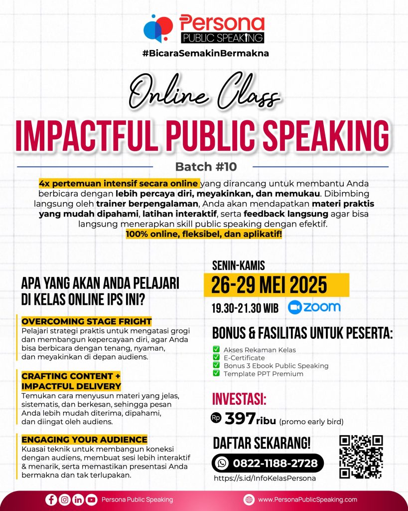 Kelas Online Public Speaking